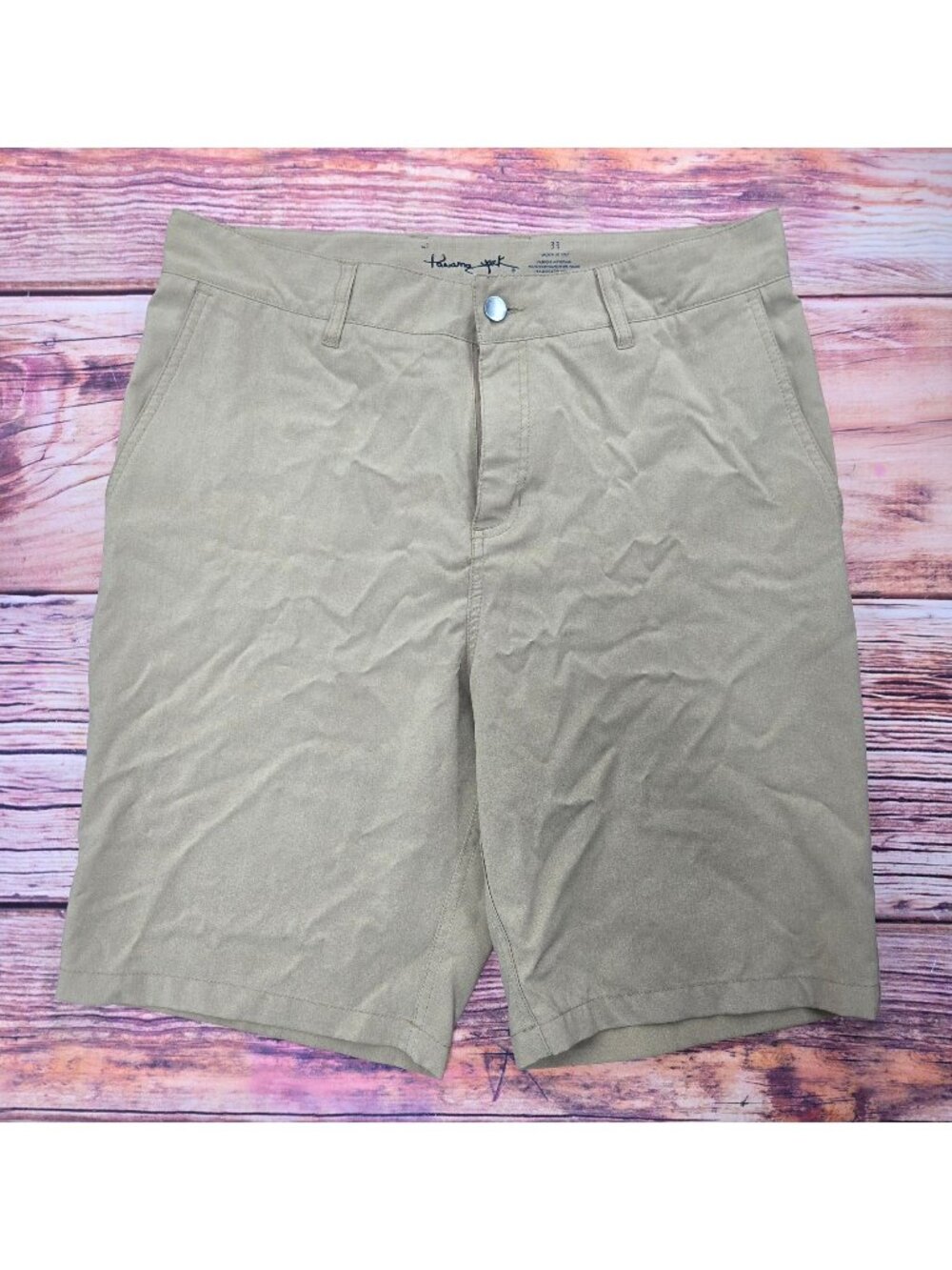 Panama Jack Mens Khaki Stretch Shorts Size 33
